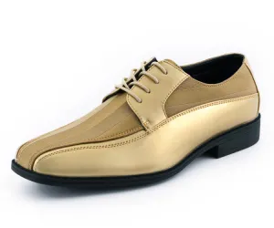179 Gold Men’s Patent Leather Derby Shoes