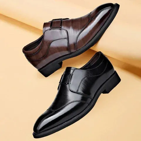 2023 New Men's Leather Casual Pointed Toe Shoes Sports Shoes