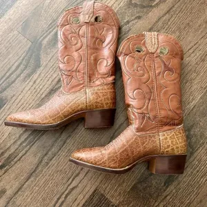 Acme Brown Leather Western Boots Kid's Size 3.5 D
