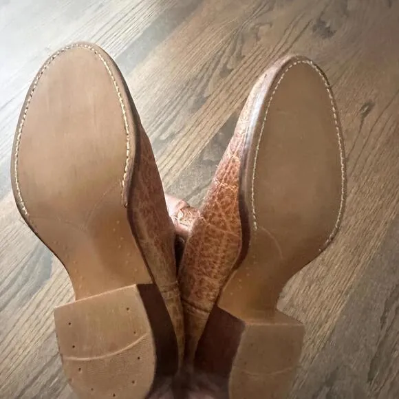 Acme Brown Leather Western Boots Kid's Size 3.5 D