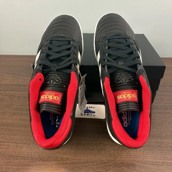 adidas Originals Busenitz Shoes IF4620 Core Black Metalic Scarlet Men’s Sz