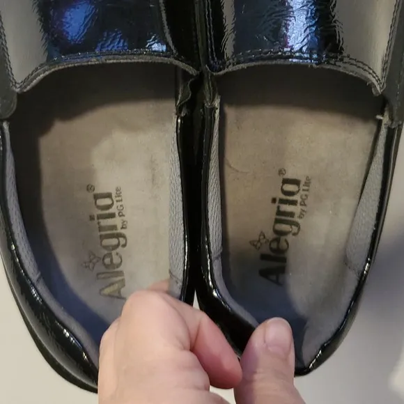 Alegria Sayde Black Patent Orthotic Comfort Professional Clog Size 11.5/12 EU 42