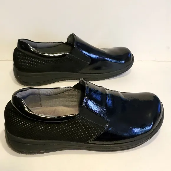 Alegria Sayde Black Patent Orthotic Comfort Professional Clog Size 11.5/12 EU 42
