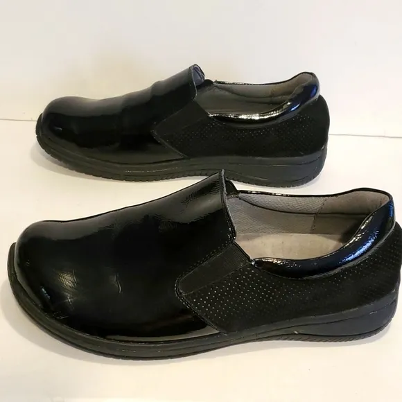 Alegria Sayde Black Patent Orthotic Comfort Professional Clog Size 11.5/12 EU 42