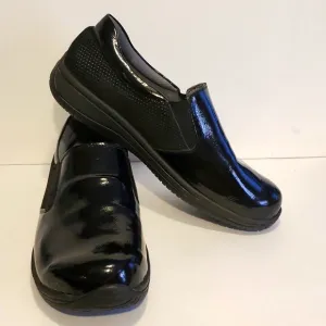 Alegria Sayde Black Patent Orthotic Comfort Professional Clog Size 11.5/12 EU 42