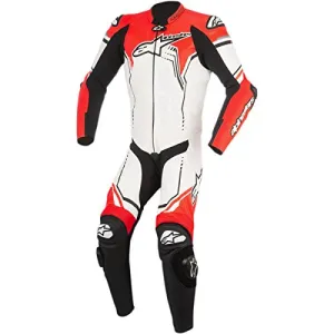 Alpinestars GP Plus V2 1-Piece Vented Lthr Suit - White/Black/Flo Red