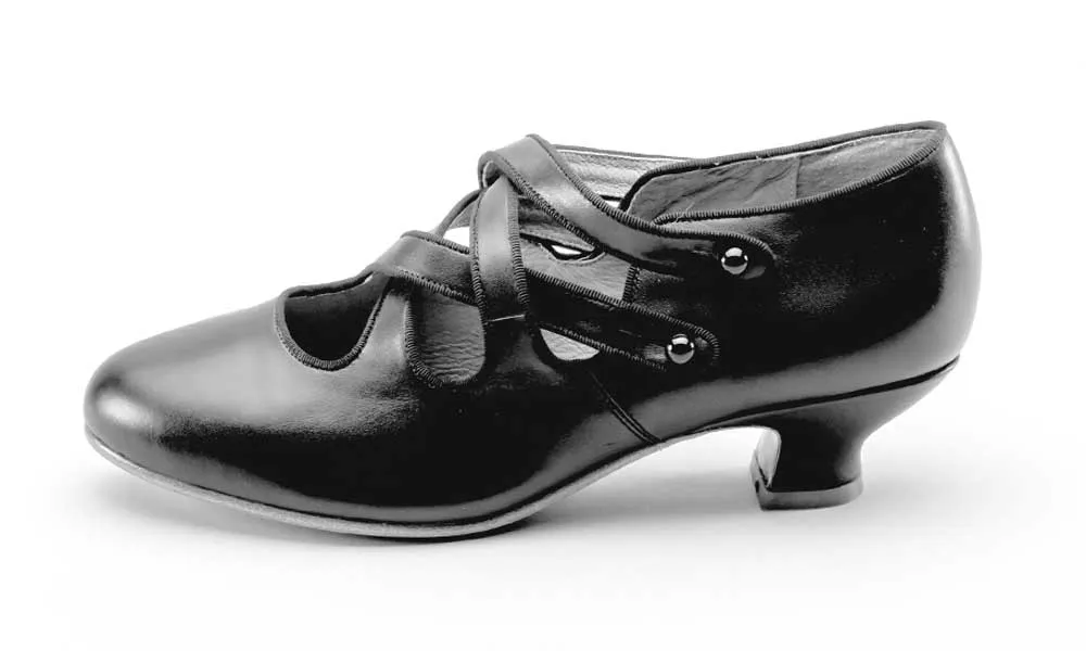 Astoria Edwardian Leather Shoes (Black)