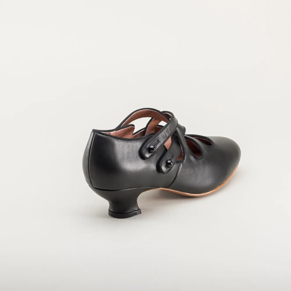 Astoria Edwardian Leather Shoes (Black)