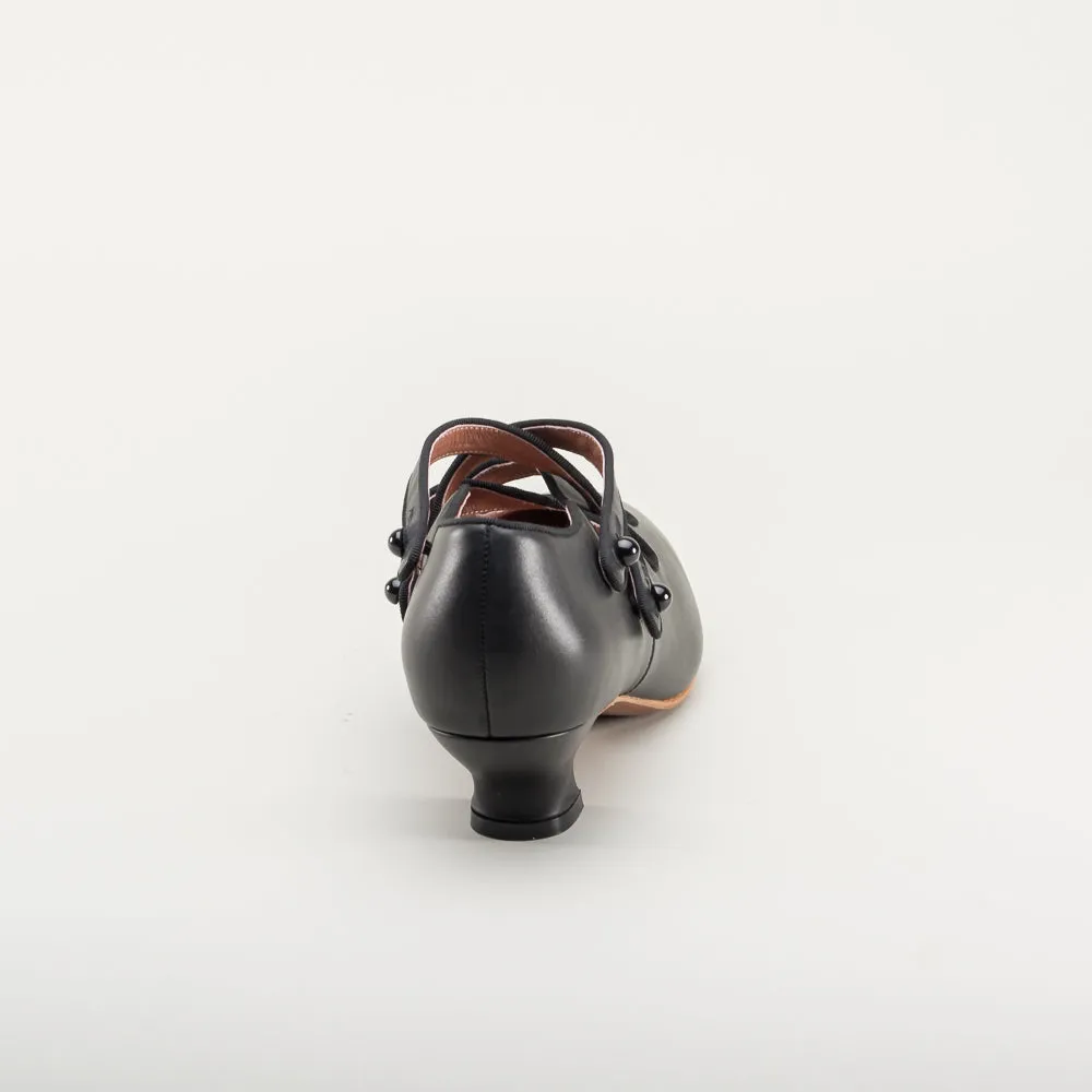 Astoria Edwardian Leather Shoes (Black)