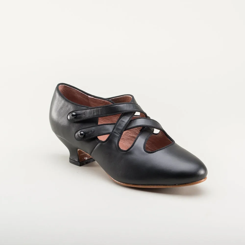 Astoria Edwardian Leather Shoes (Black)