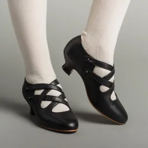 Astoria Edwardian Leather Shoes (Black)