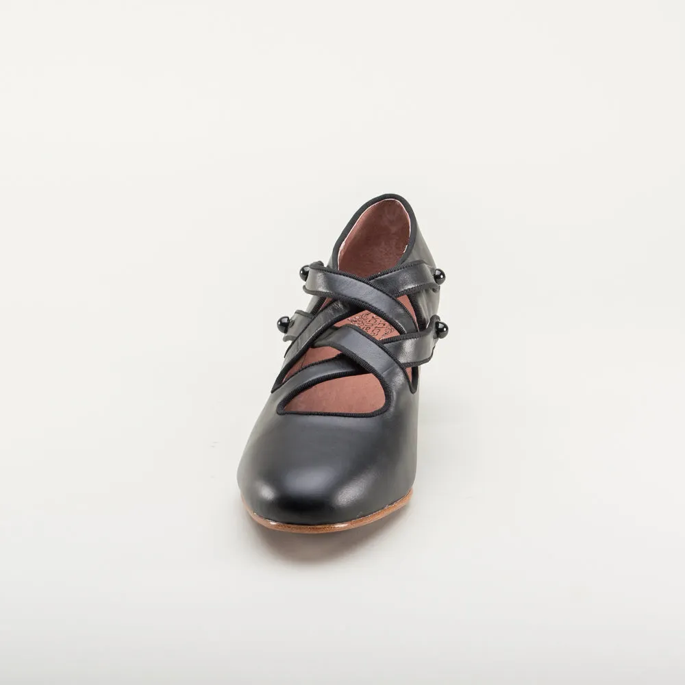 Astoria Edwardian Leather Shoes (Black)