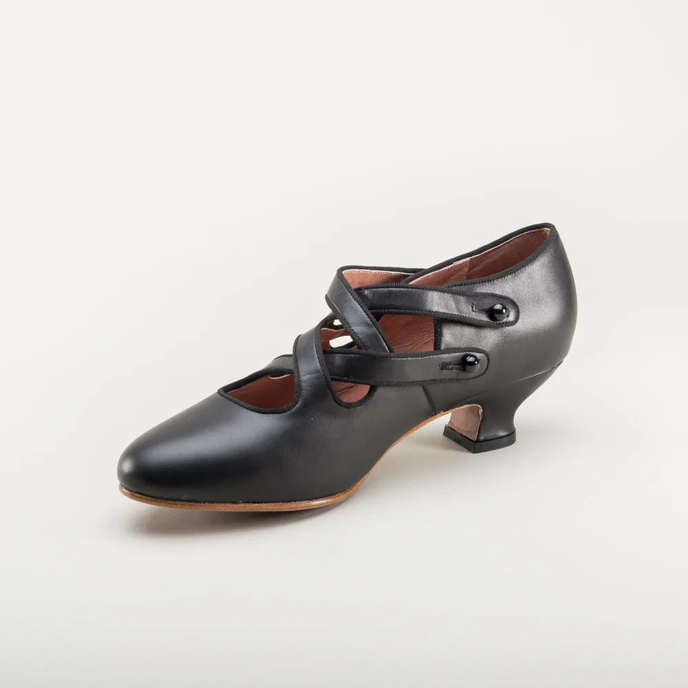 Astoria Edwardian Leather Shoes (Black)