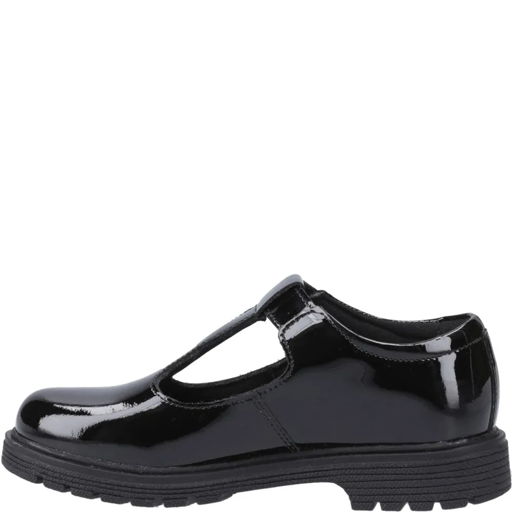 Black Gracie Junior Patent School Shoes
