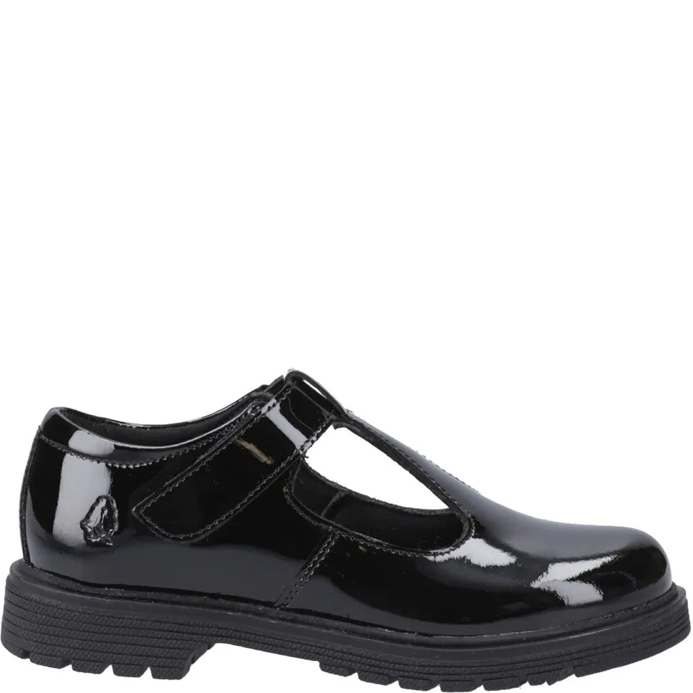 Black Gracie Junior Patent School Shoes