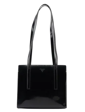 Black Spazzolato Tote