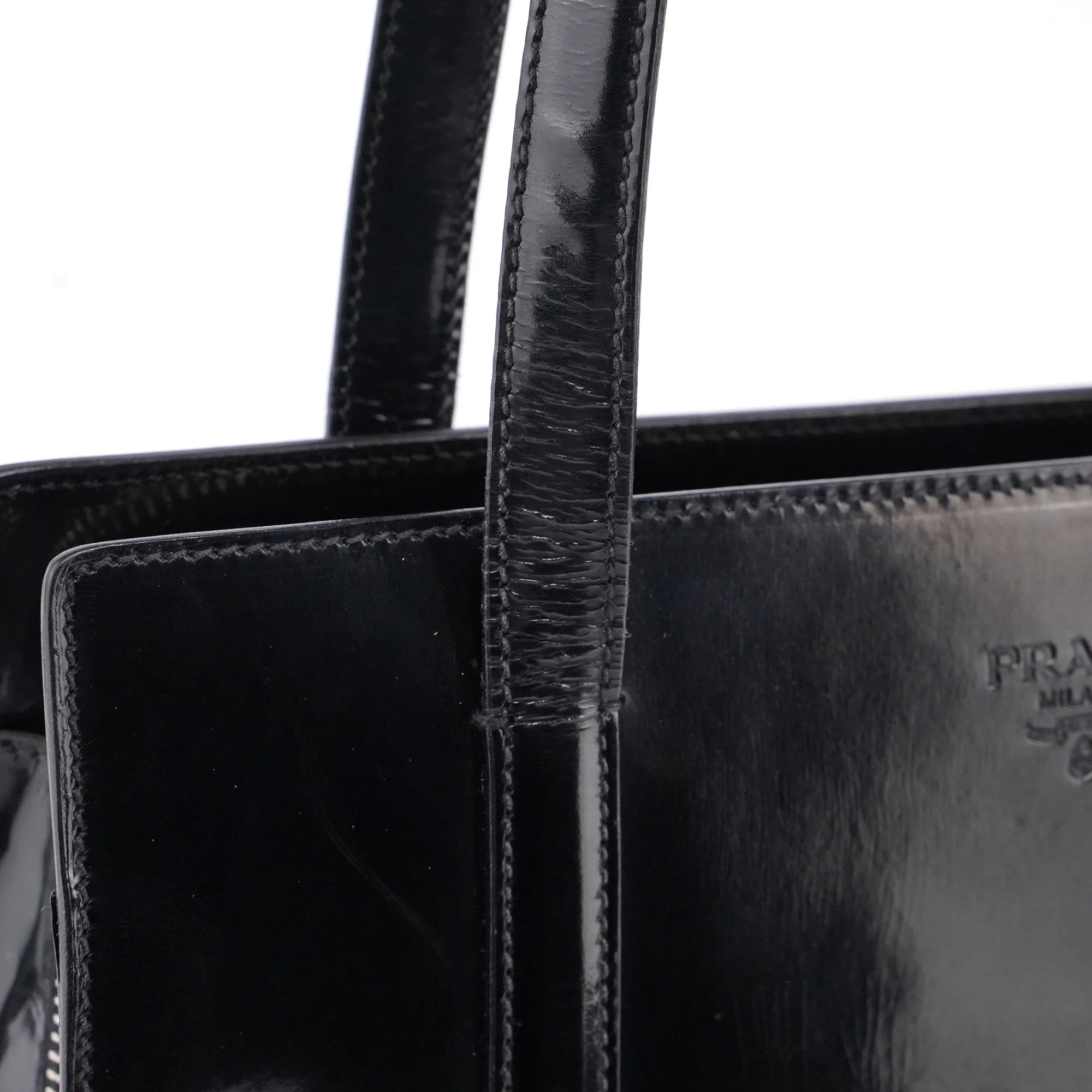 Black Spazzolato Tote
