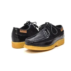 British Walkers Crown Croc Men's Crocodile Leather and Suede Crepe Soled Lace up Shoes