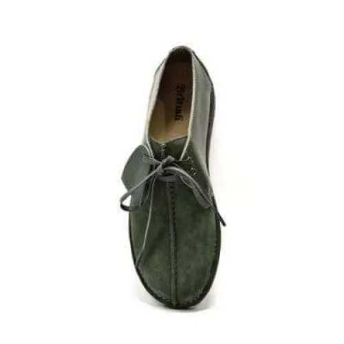 British Walkers Kingston Men's Green Leather and Suede