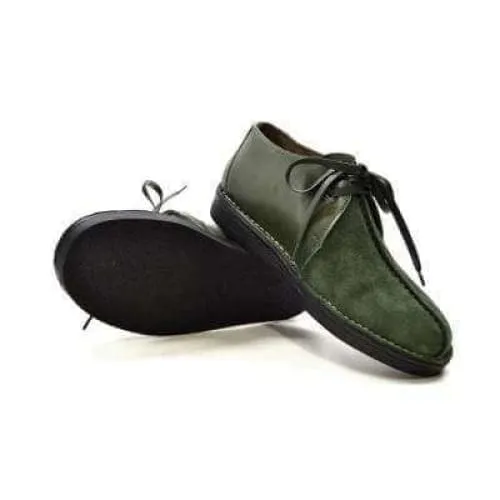 British Walkers Kingston Men's Green Leather and Suede