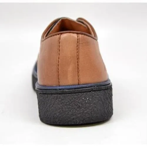 British Walkers Playboy Classic Low Cut Men's Tan and Navy Leather Oxfords Ankle Boots