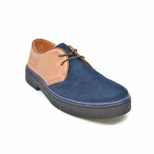 British Walkers Playboy Classic Low Cut Men's Tan and Navy Leather Oxfords Ankle Boots