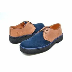 British Walkers Playboy Classic Low Cut Men's Tan and Navy Leather Oxfords Ankle Boots