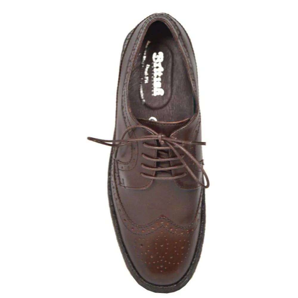 British Walkers Playboy Original Men's Leather Low Top Wingtip Oxfords Ankle Boots