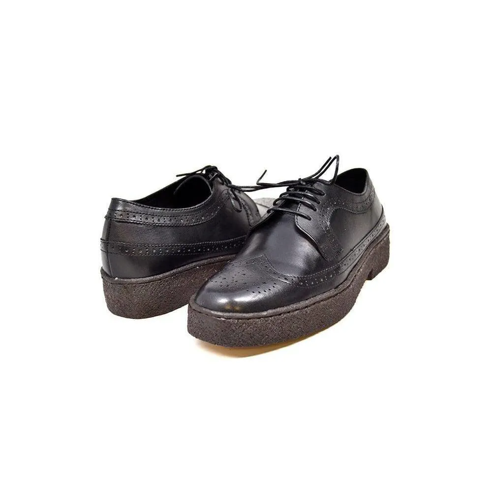 British Walkers Playboy Original Men's Leather Low Top Wingtip Oxfords Ankle Boots