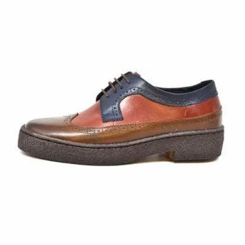 British Walkers Wingtips Men's Three Tone Multi Color Oxfords Custom Made To Order