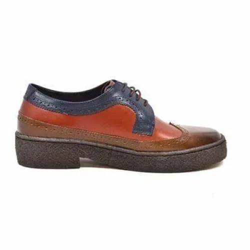 British Walkers Wingtips Men's Three Tone Multi Color Oxfords Custom Made To Order