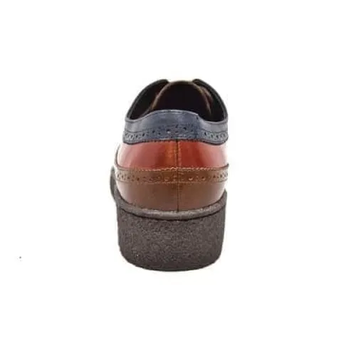 British Walkers Wingtips Men's Three Tone Multi Color Oxfords Custom Made To Order