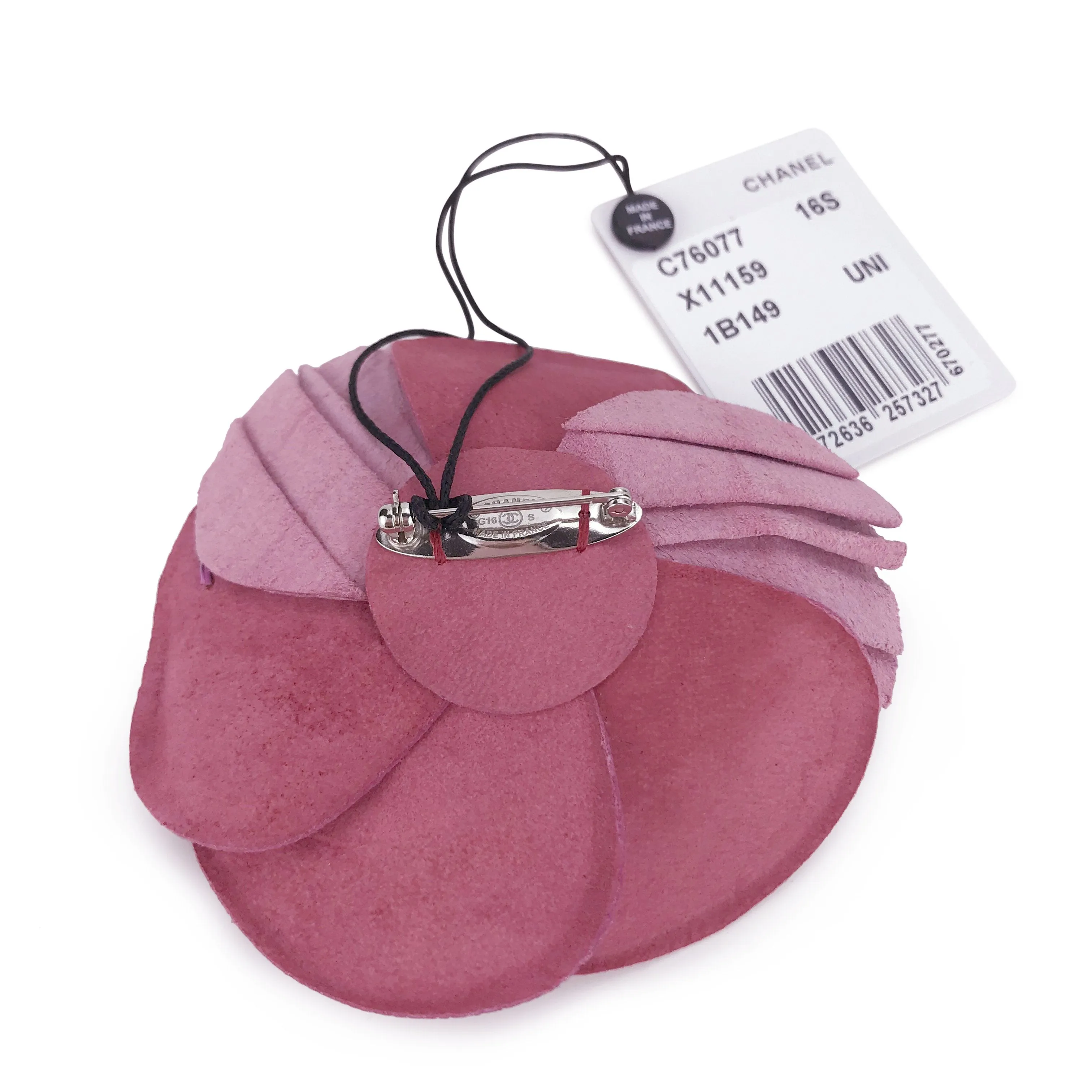 Camelia Brooch in Pink Patent Leather