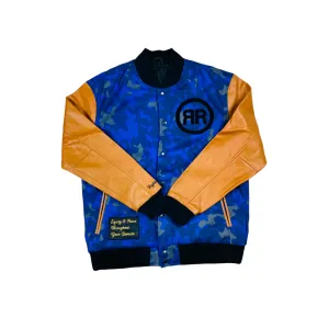 Camouflage Blue/Peanut Varsity Jacket