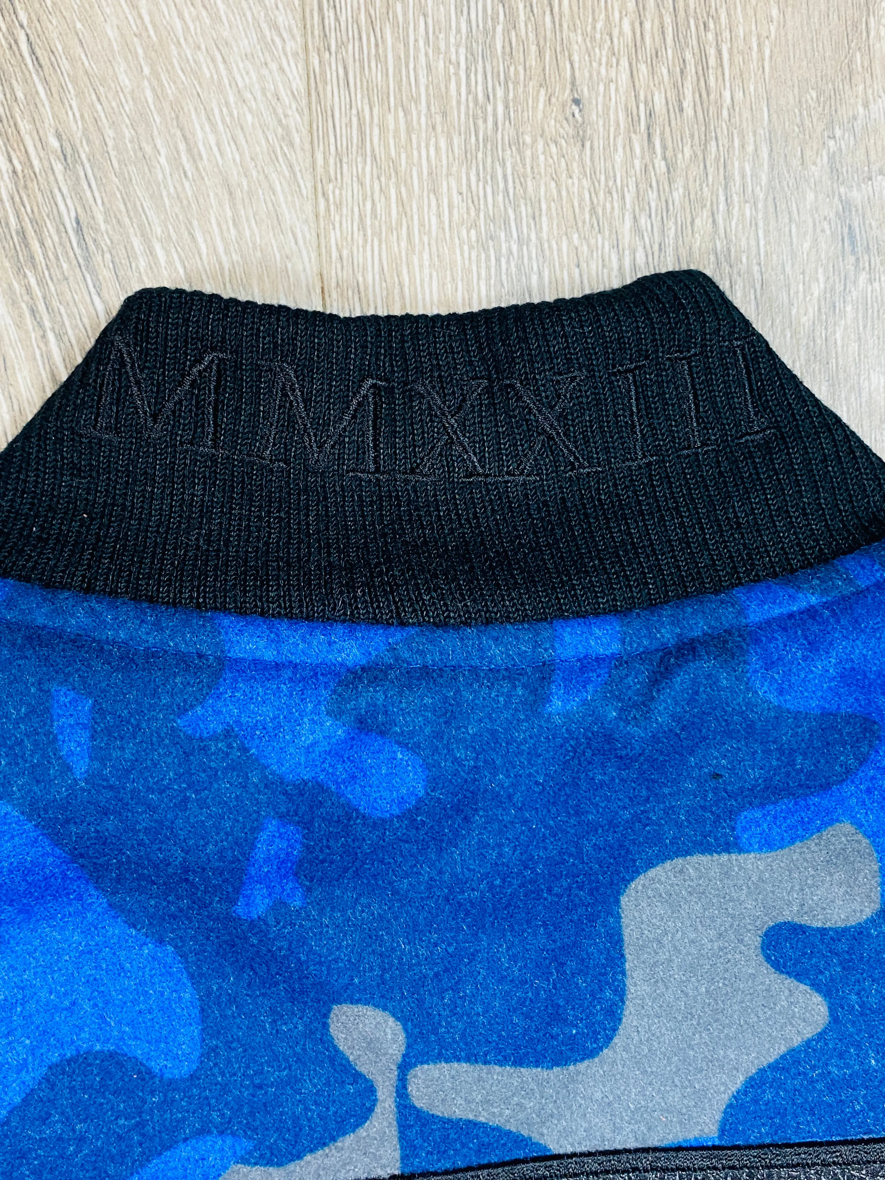 Camouflage Blue/Peanut Varsity Jacket