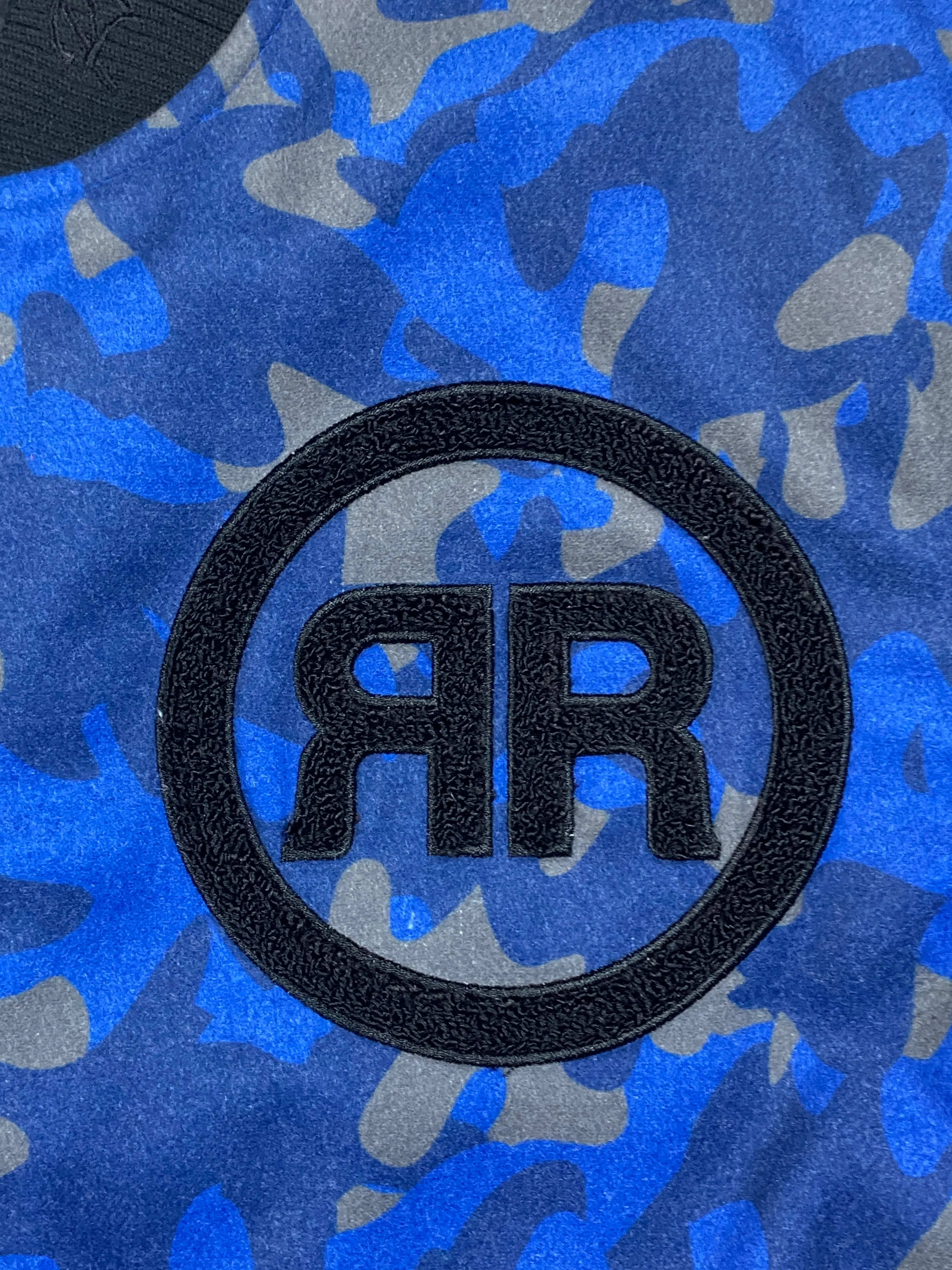 Camouflage Blue/Peanut Varsity Jacket