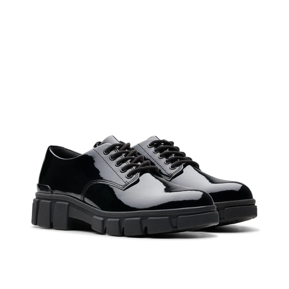 Clarks - Evyn Lace Y - Black Patent - School Shoes