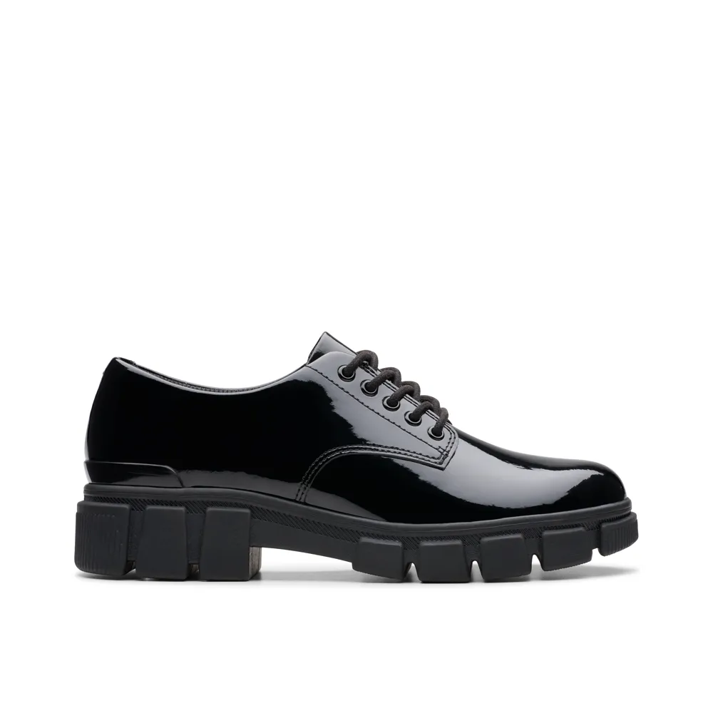 Clarks - Evyn Lace Y - Black Patent - School Shoes