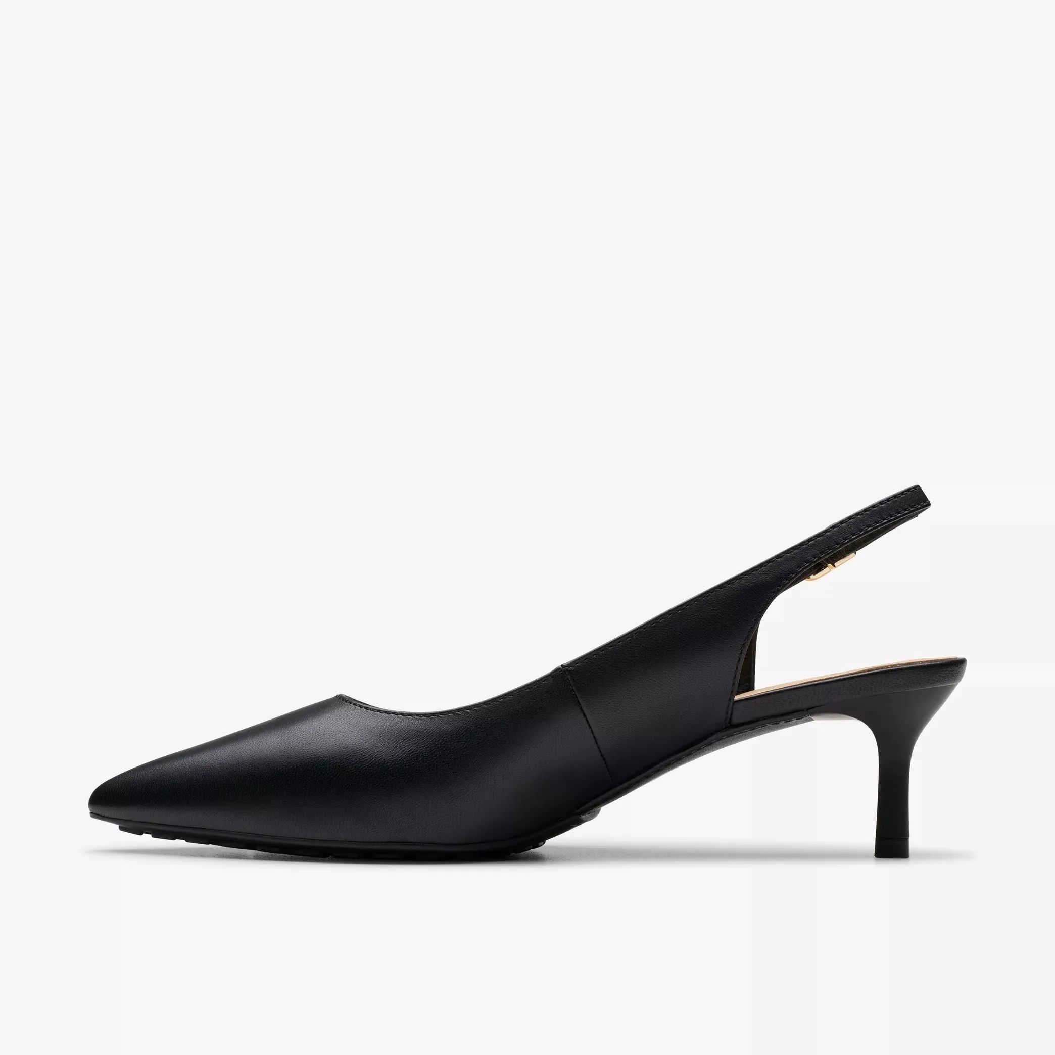 Clarks Women's Adela Sling Black Leather 26179527