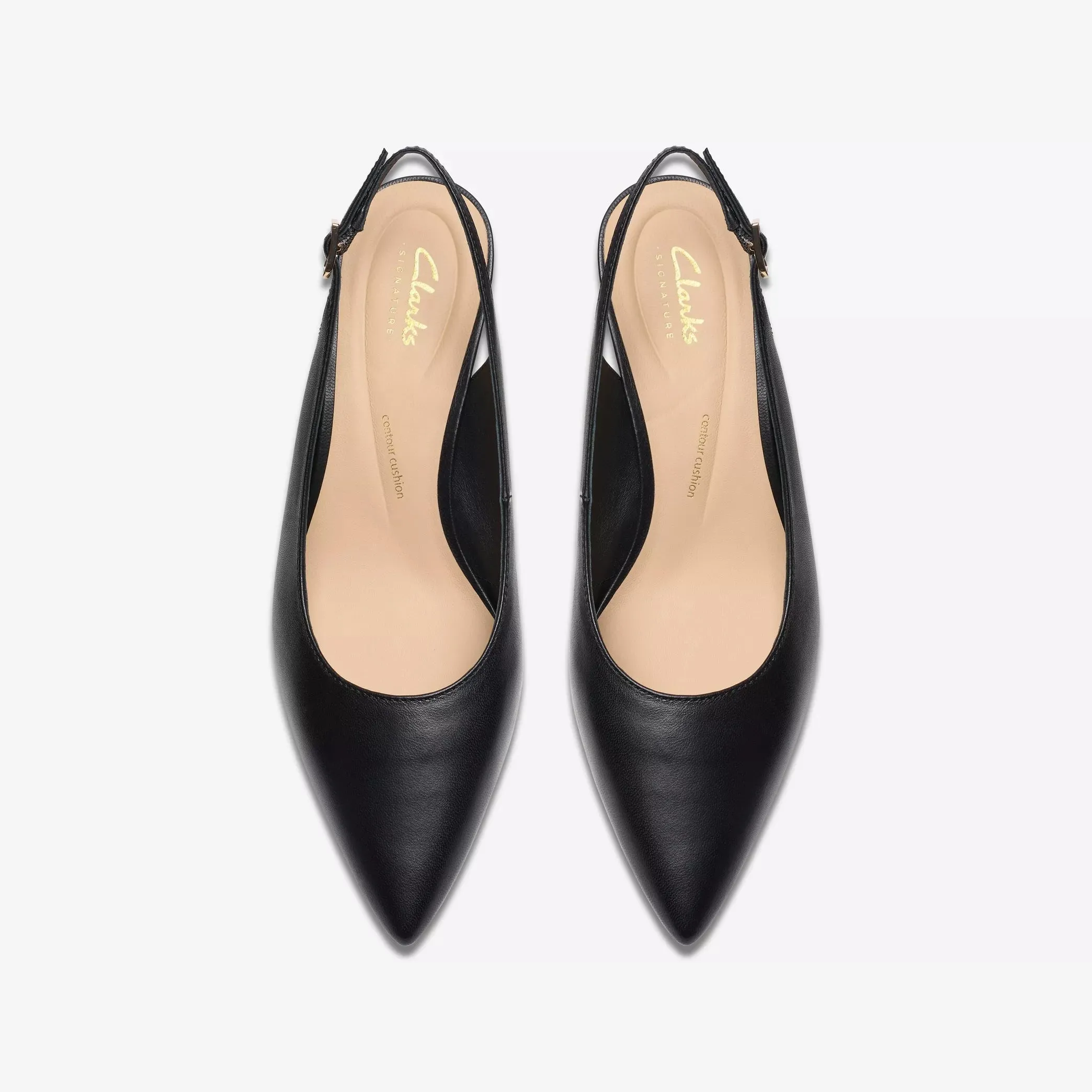 Clarks Women's Adela Sling Black Leather 26179527