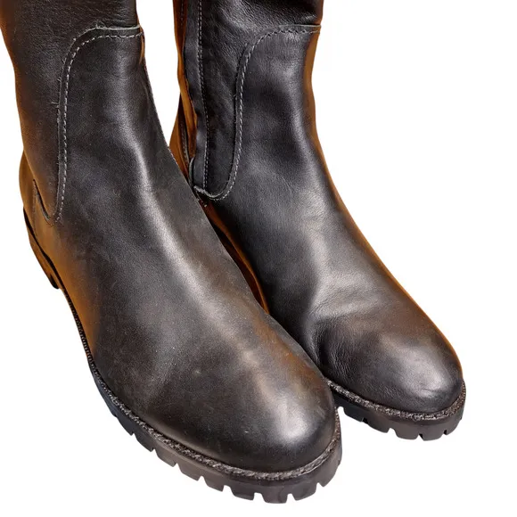 Cole Haan X Nike Air Kensington Waterproof Leather Knee-High Tall Boot black 7.5
