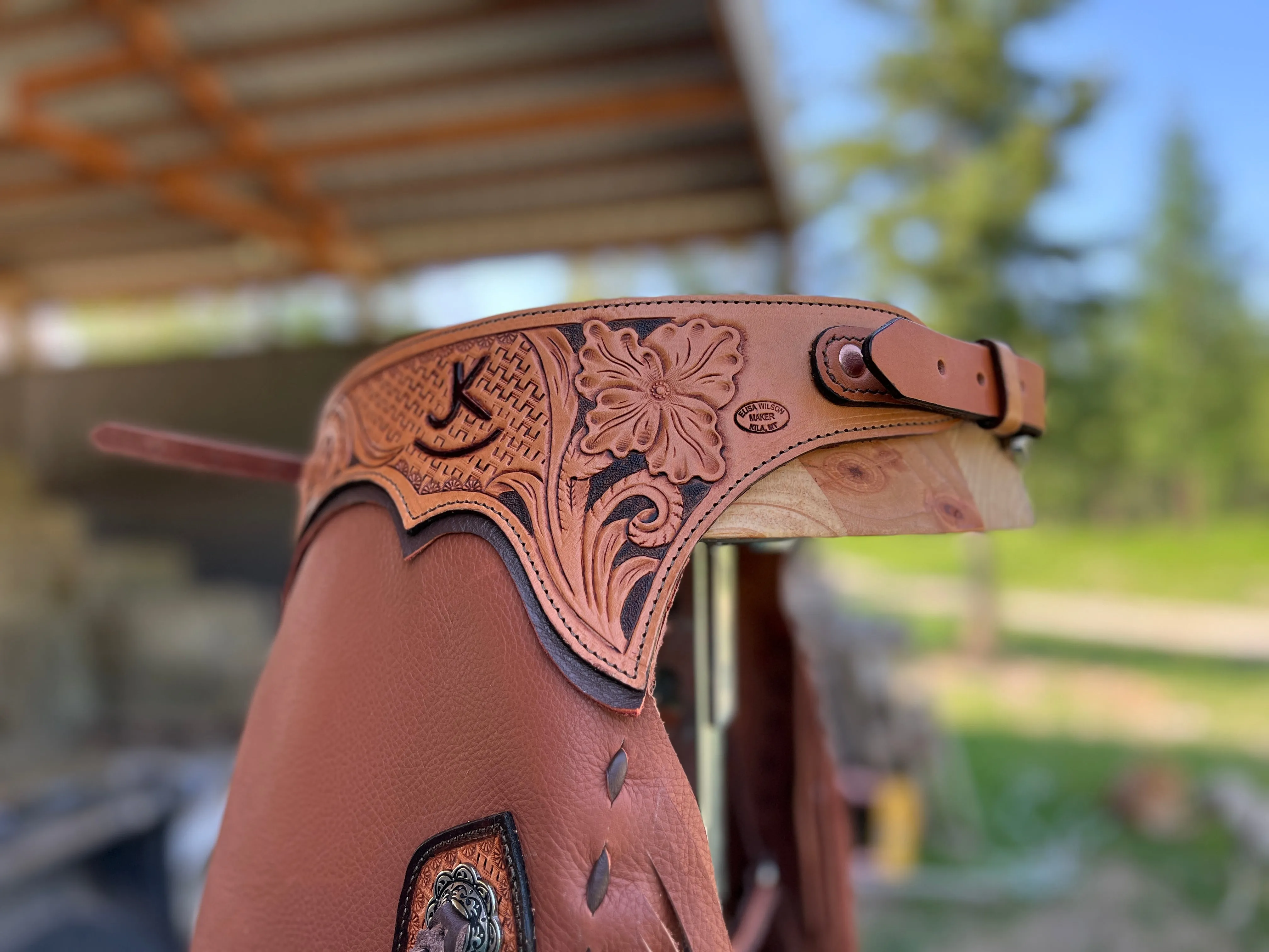 Custom Chinks Charmitas Chaps in Cocoa Leather