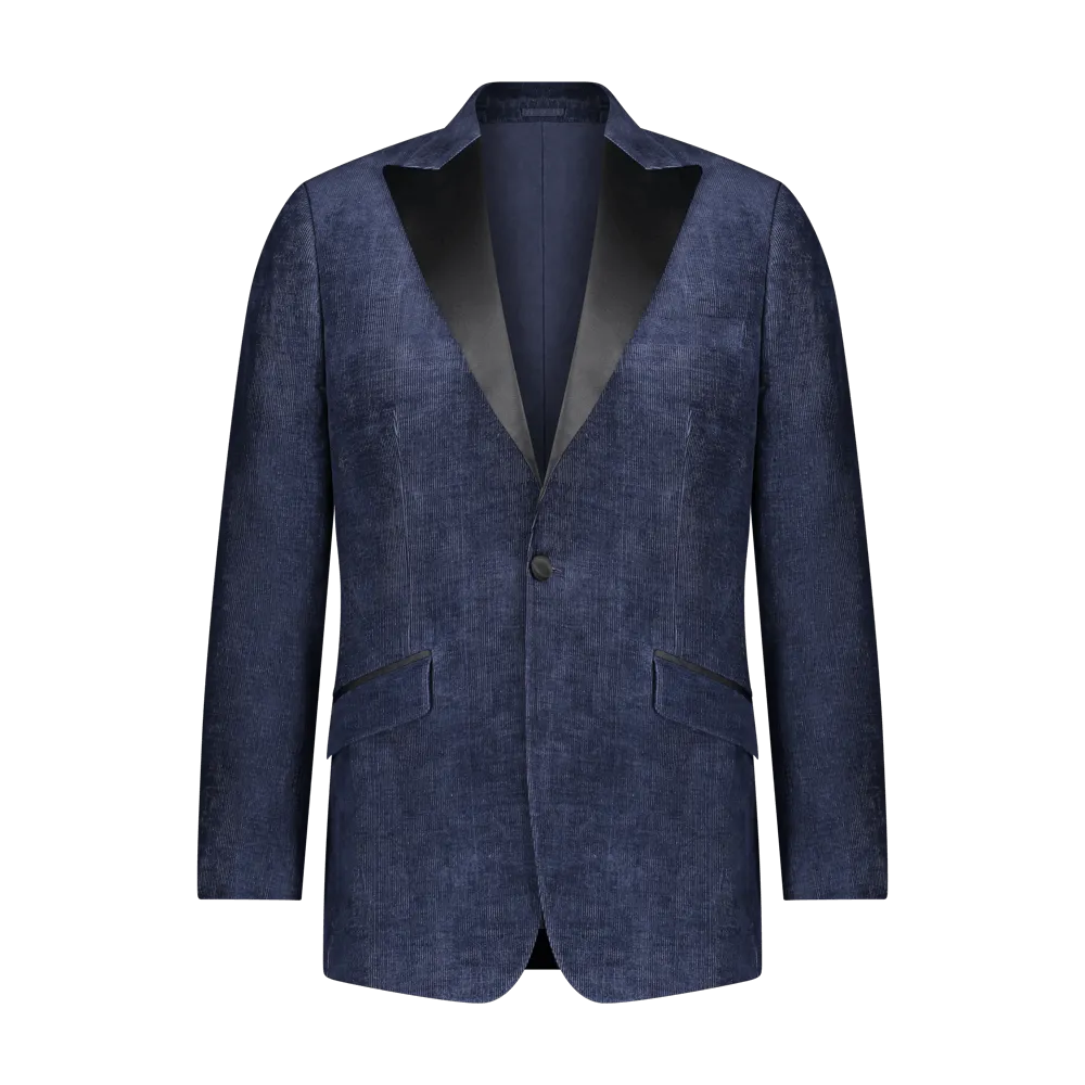 Custom Fine Corduroy Formal Jacket - Navy