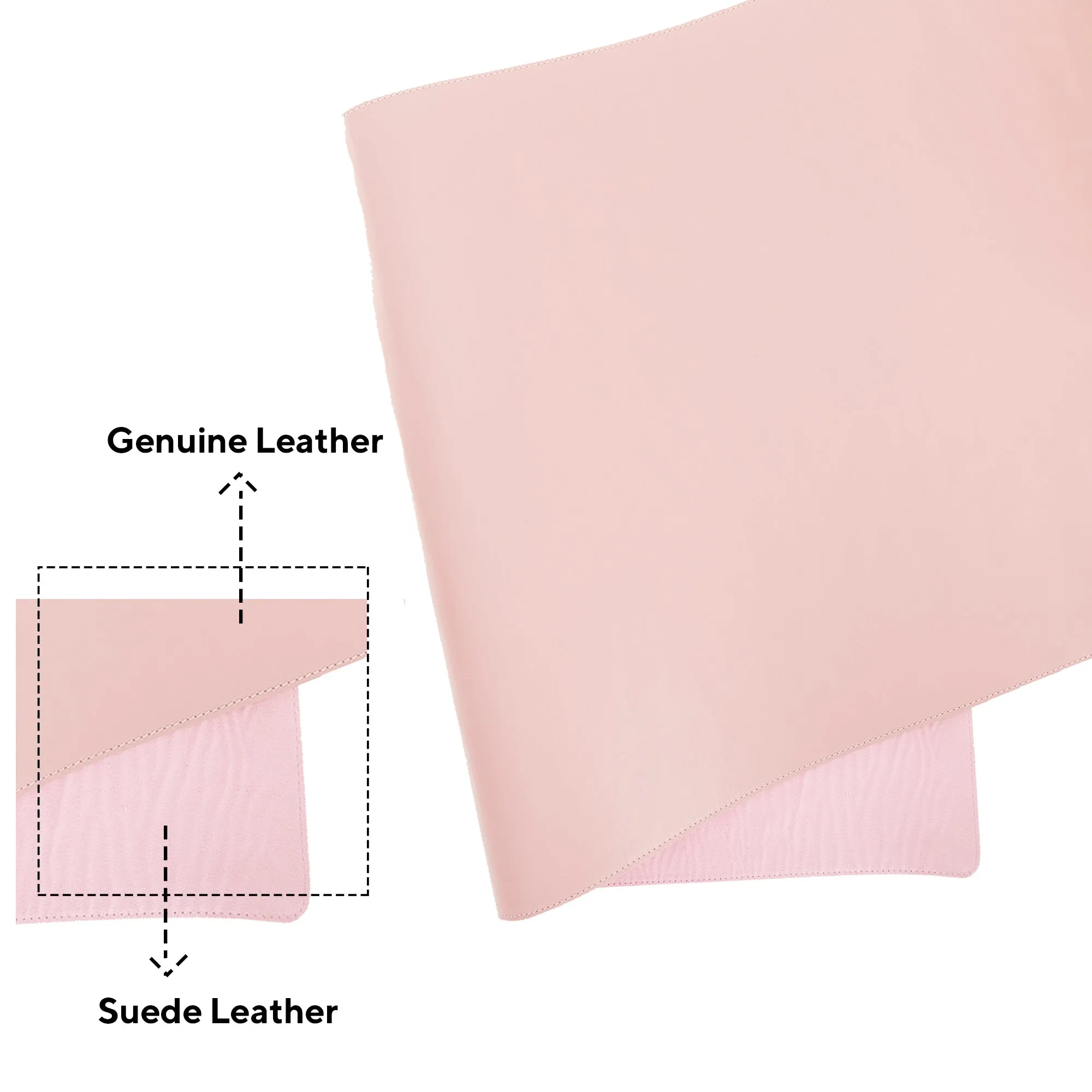 DelfiCase Pink Nude Leather Computer, Office Pad