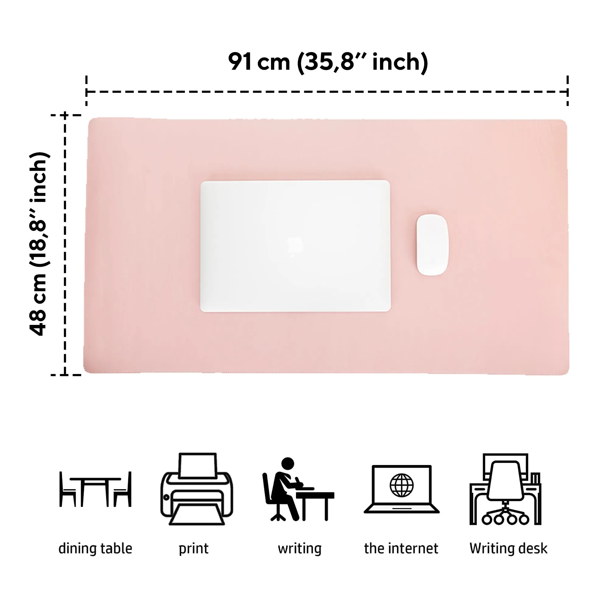 DelfiCase Pink Nude Leather Computer, Office Pad