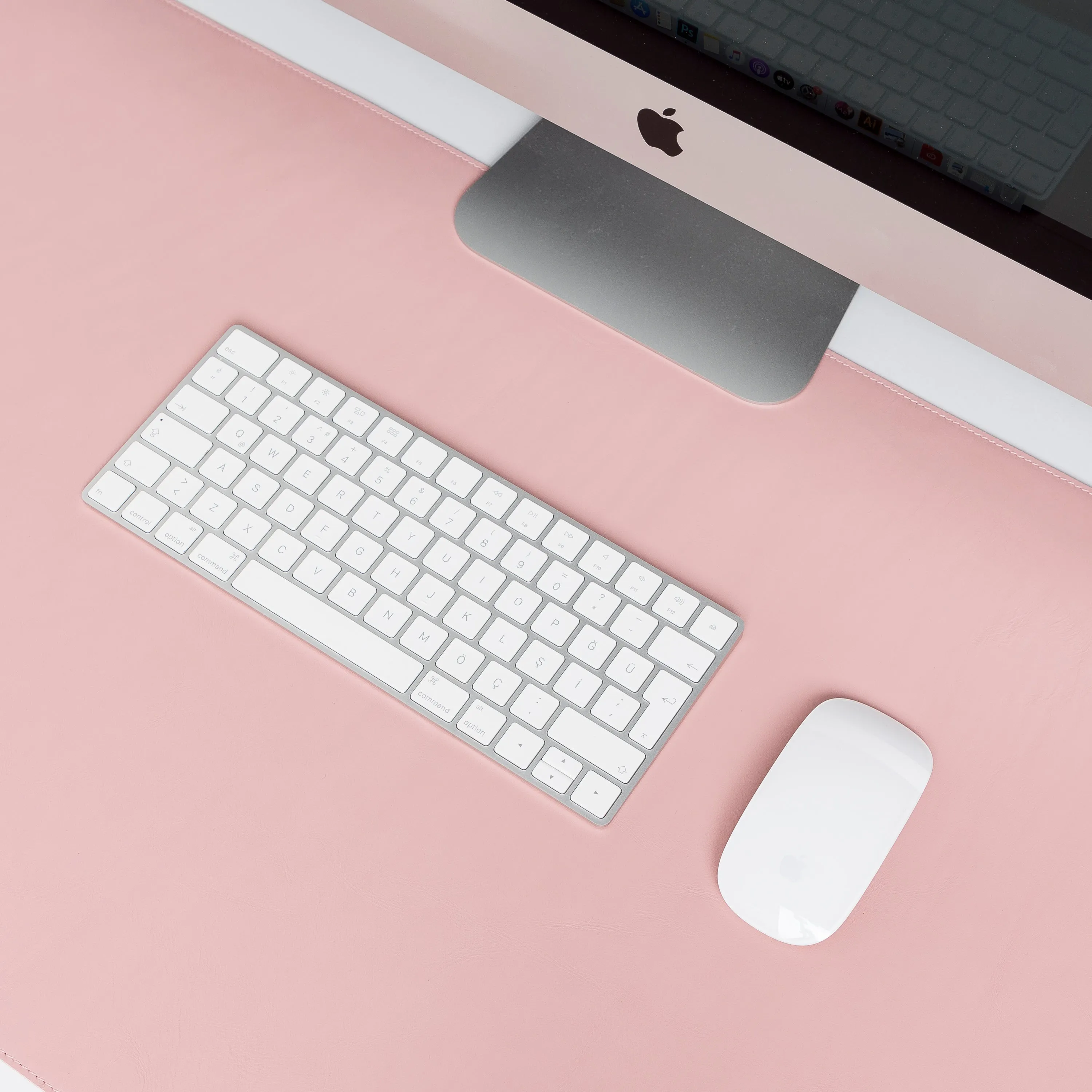 DelfiCase Pink Nude Leather Computer, Office Pad