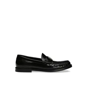 DOLCE & GABBANA Leather Logo Loafers for Women