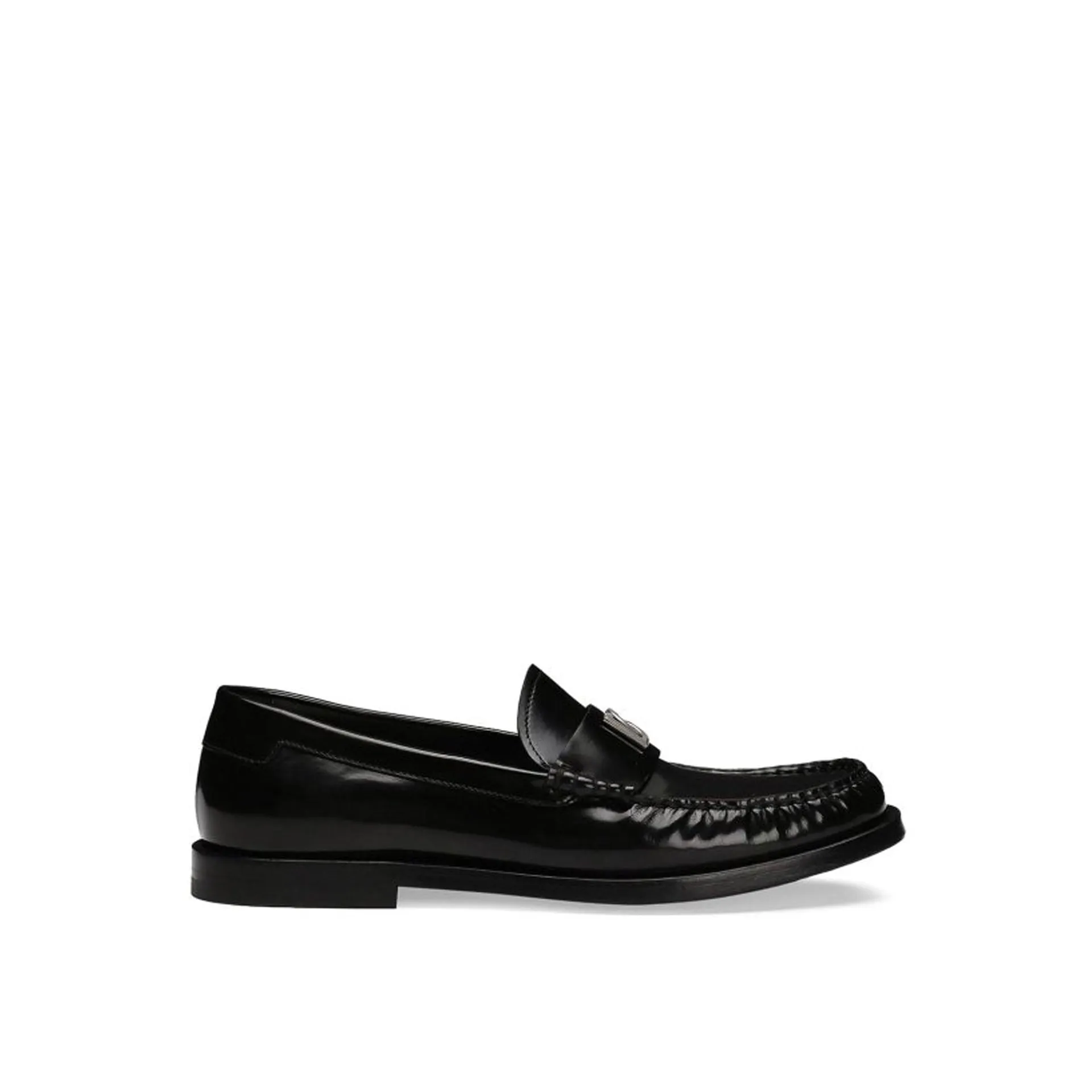 DOLCE & GABBANA Leather Logo Loafers for Women
