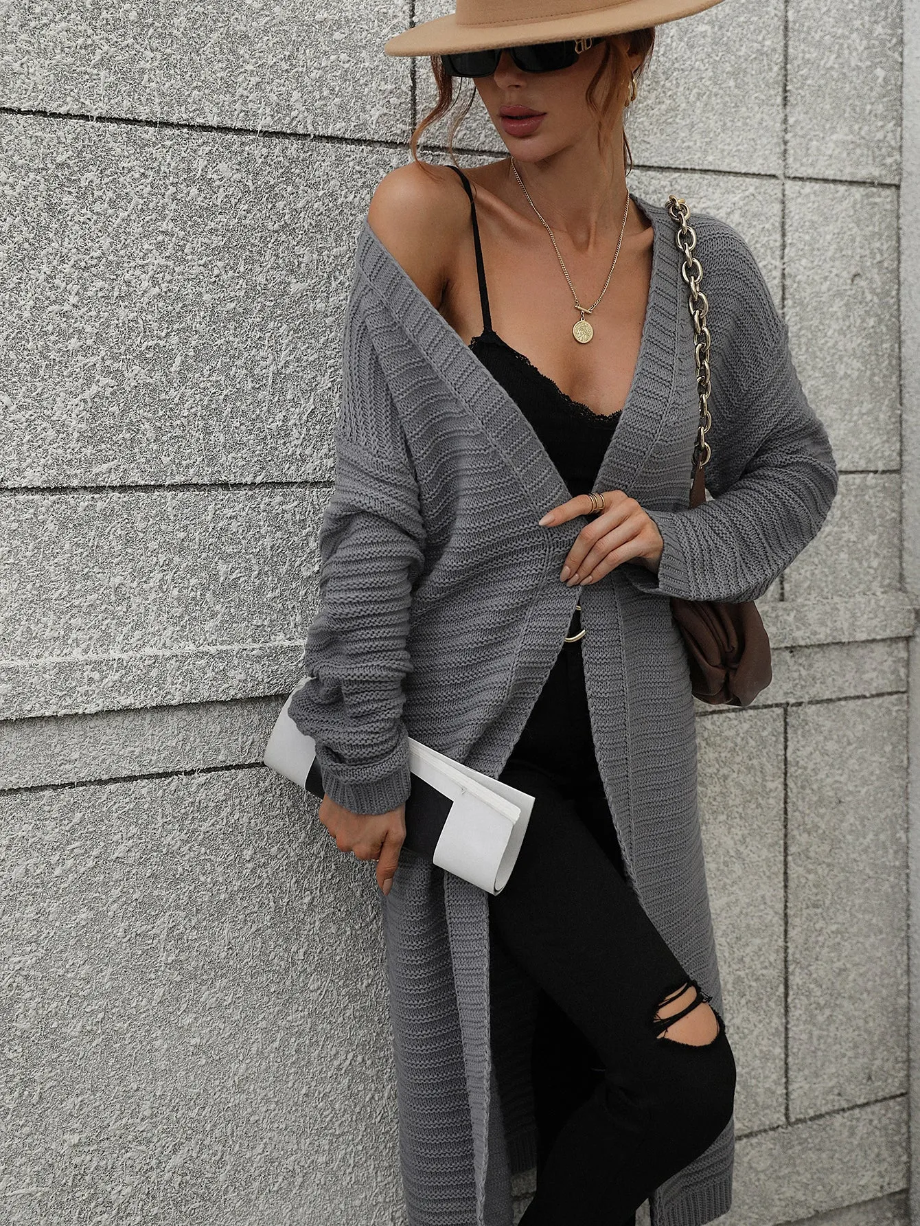 Drucilla Cardigan - Charcoal