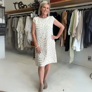 Dubois™ | Zebra Print Dress with Round Neckline